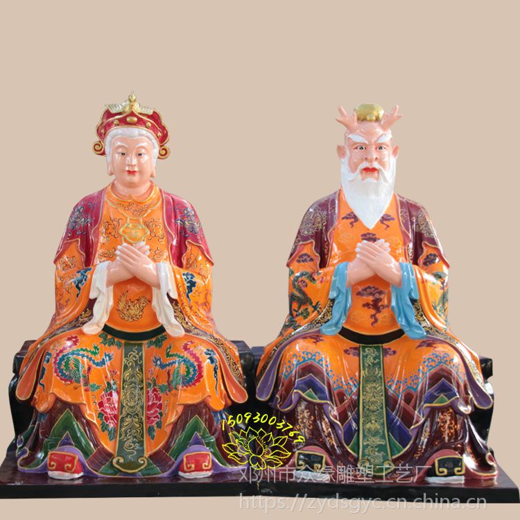龙王爷 龙王奶奶 济水龙王神像 龙三太子塑像 小龙女佛像 彩绘神像