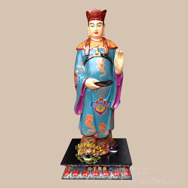 广州厂家供应二十四诸天玻璃钢神像 大型佛像彩绘贴金 明代寺庙佛像订做