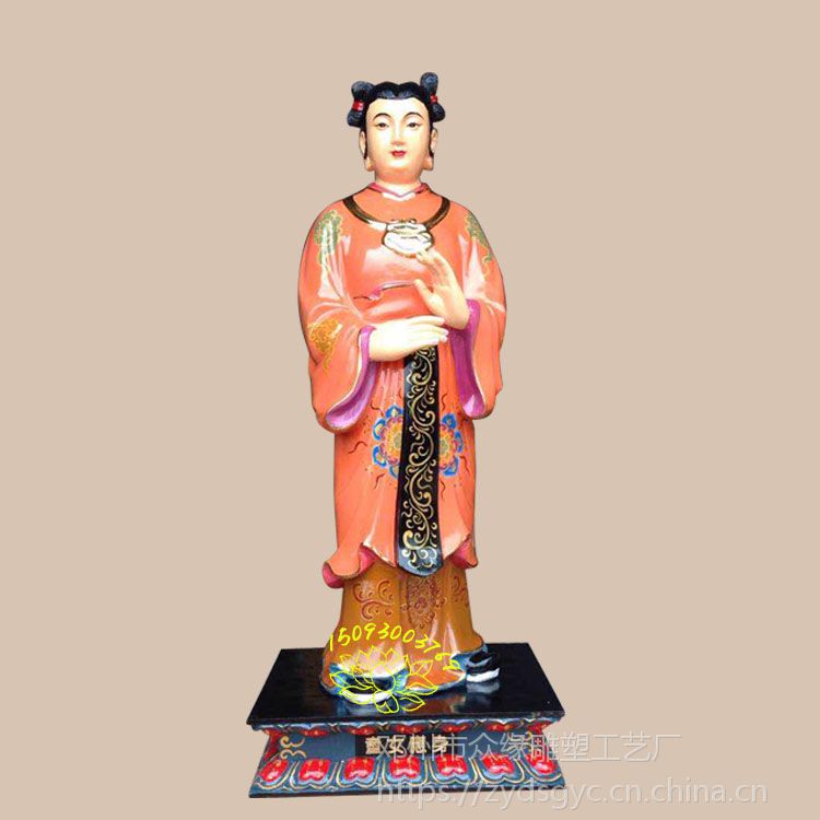 鎏金观音三十二应身彩雕佛像 寺庙观音娘娘雕像 石雕天大将军身