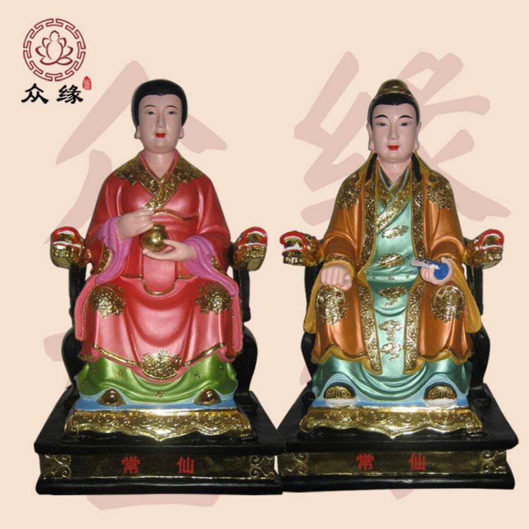 东北黄三太爷太奶彩绘雕像 四大家族摆件 树脂雕刻五大仙神像