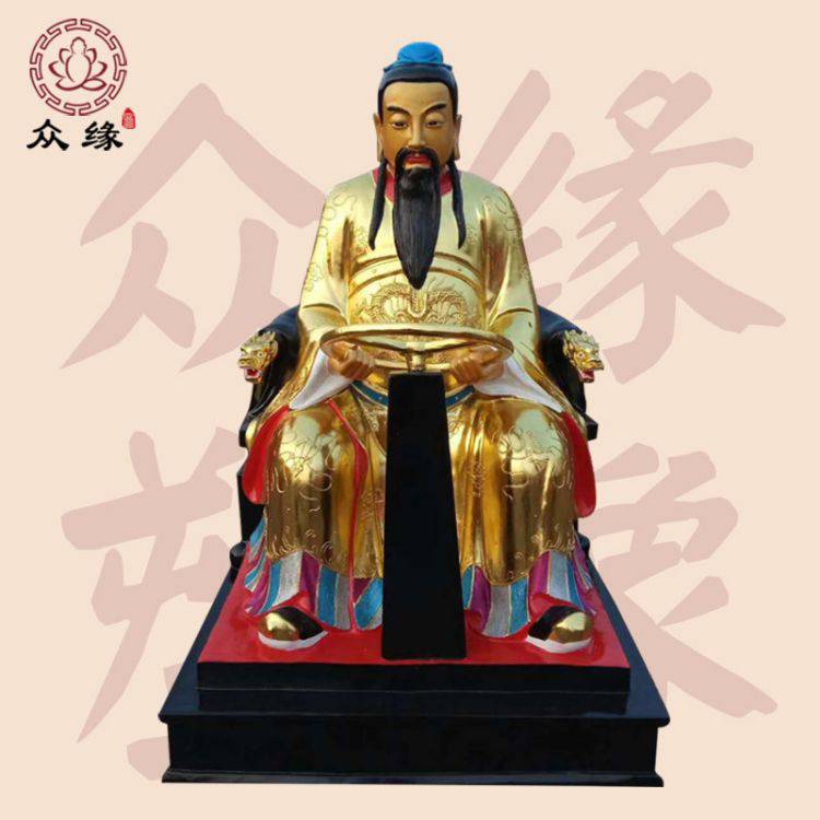 车神路神雕塑铜像 木雕桥神手工雕刻艺术 极彩古彩路神金属雕塑
