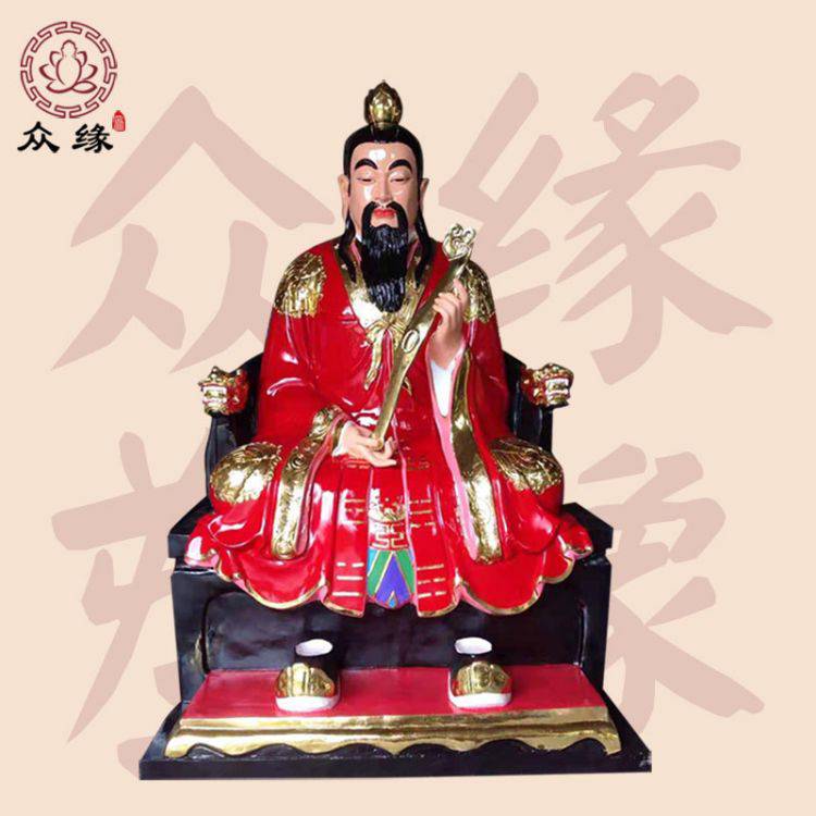 彩绘三清道祖神像 三清尊神塑像定做 玻璃钢雕像 庙宇神像修复摆件雕刻