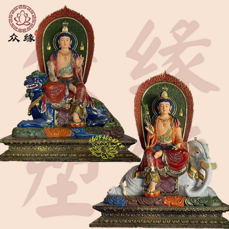 新品文殊菩萨像 大型石刻四大菩萨 寺庙普贤菩萨佛像销售