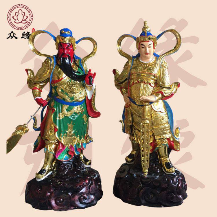 手工雕刻韦陀菩萨伽蓝菩萨神像 佛像韦驮天护法2米站像鎏金