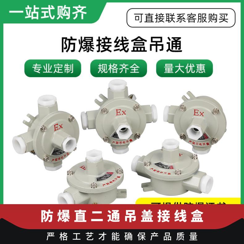防爆接线线盒DN25二通吊寸铝合金材质 型号AH 规格G1/2