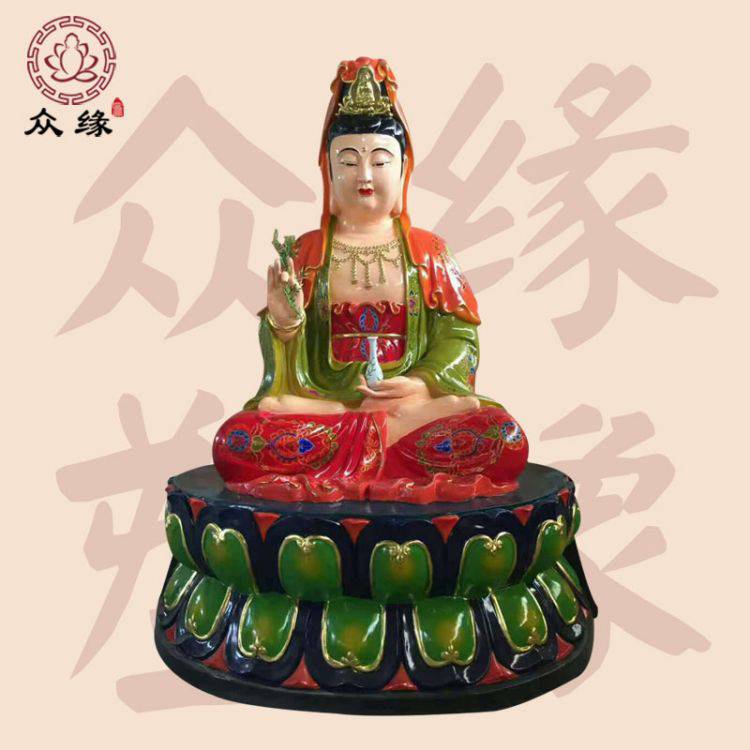八大观音之白衣观音雕像 观音庙送子娘娘神像 彩绘观音菩萨佛像