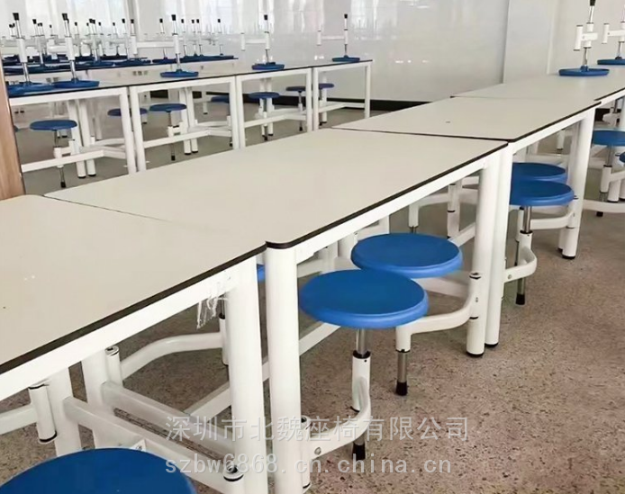 挂凳餐桌椅组合 四人员工厂饭堂六人挂凳式餐桌子