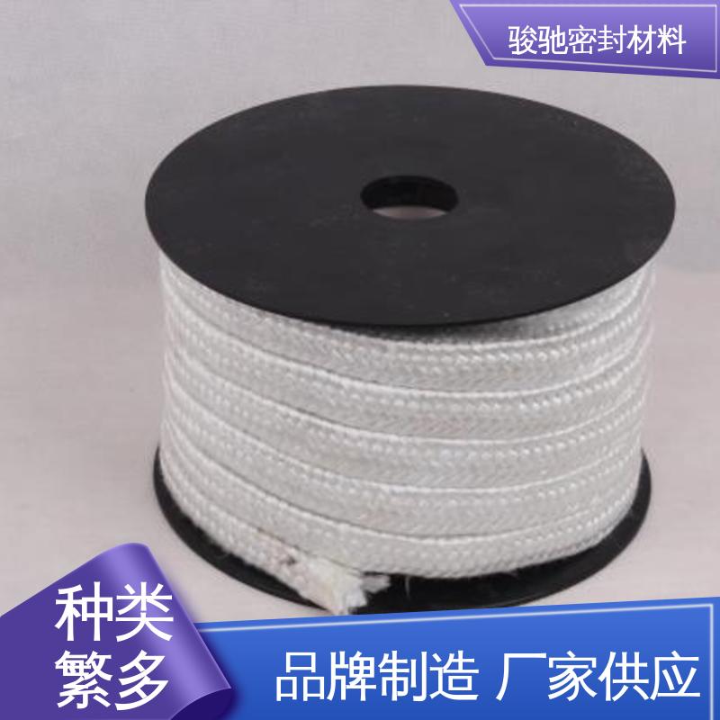 厂家供应 用于弱酸介质 纯玻璃纤维盘根 骏驰密封材料