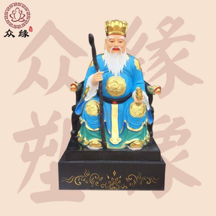 土地庙手工雕刻小法像 土地公公神像图片 土地婆婆神像 五道爷神像