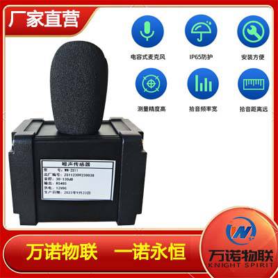 【万诺物联】工业级噪声传感器 电容麦克风 户外使用