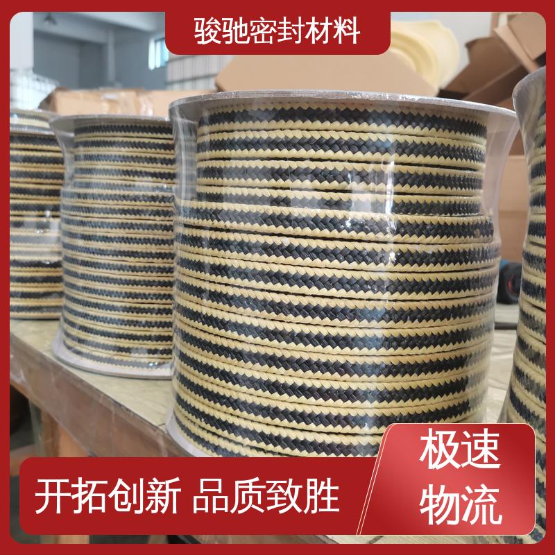  芳纶角线黑四氟盘根 热传导性能良好 按需定制 骏驰密封材料