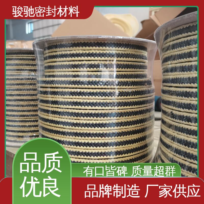 芳纶角线黑四氟盘根 按需定制 热传导性能良好 骏驰密封材料