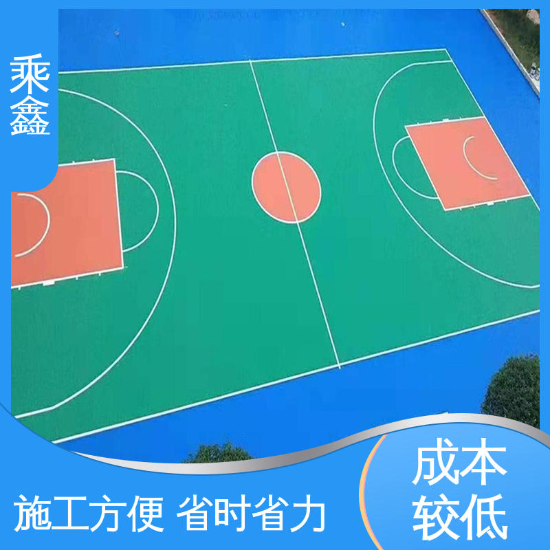 乘鑫 体育馆 羽毛球场地坪漆施工 防尘防潮 耐磨抗压 性能好 应用广泛 