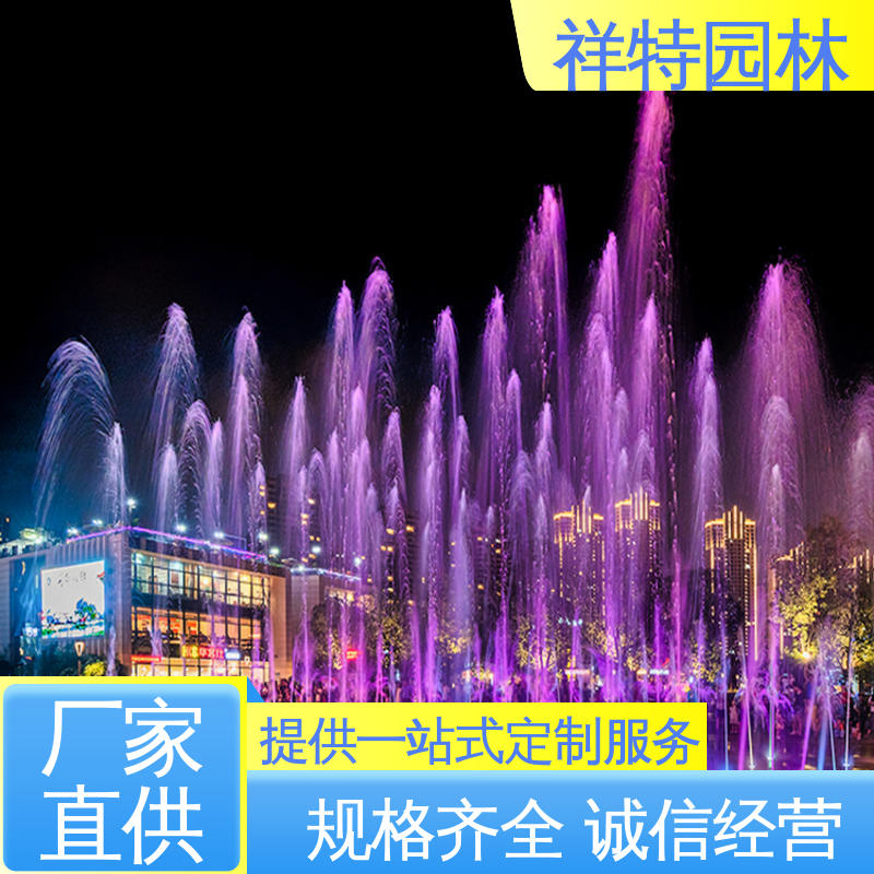 祥特园林 喷射高度可控 大桥一维音乐喷泉 运行平稳 大型广场水幕景观