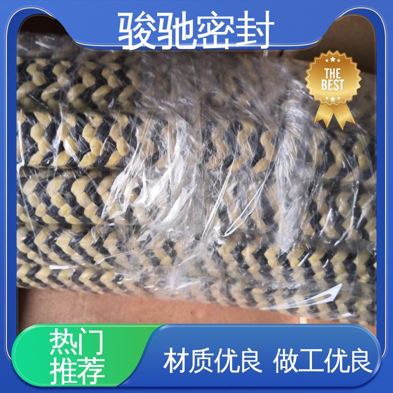 低冷流 稳定性好 生产厂家 芳纶交织黑四氟盘根 骏驰密封材料