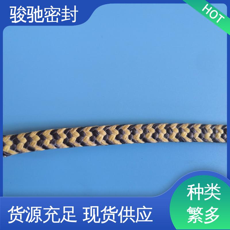 骏驰密封材料 定制加工 耐酸碱性 撑拌器用 芳纶交织黑四氟盘根