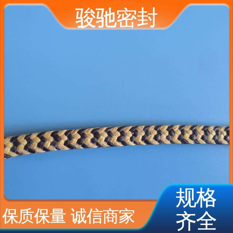 骏驰密封材料 定制加工 低冷流 稳定性好 芳纶交织黑四氟盘根