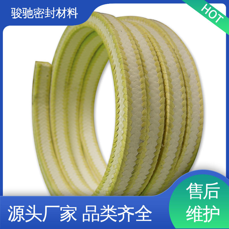  高强度芳纶四氟盘根 用于易磨损介质 物流配送 骏驰密封