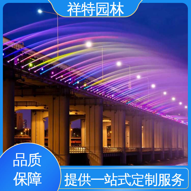 颜色绚丽 激光水幕电影 旱式音乐喷泉 款式多样 祥特园林
