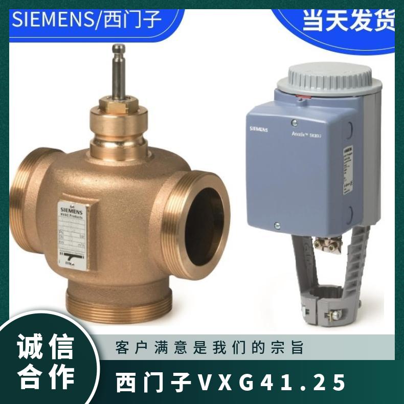 西门子VXG41.25电动三通阀 SIEMENS 高压外螺纹 直行程 碳钢 电子