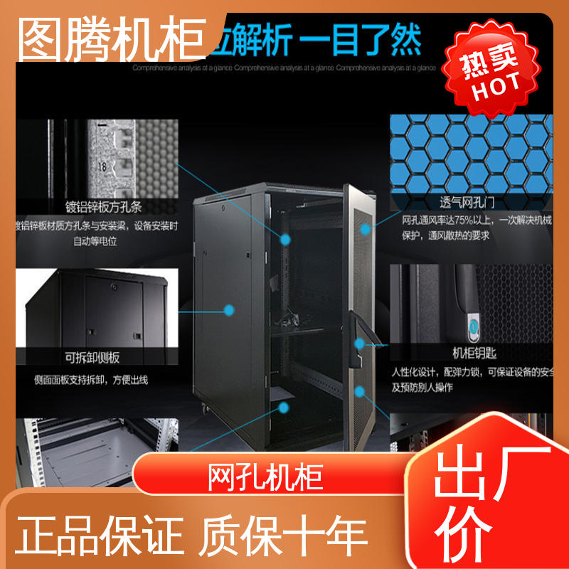 服务器机柜 弱电 交换机 机房设备 G36642 黑色 图腾TOTEN