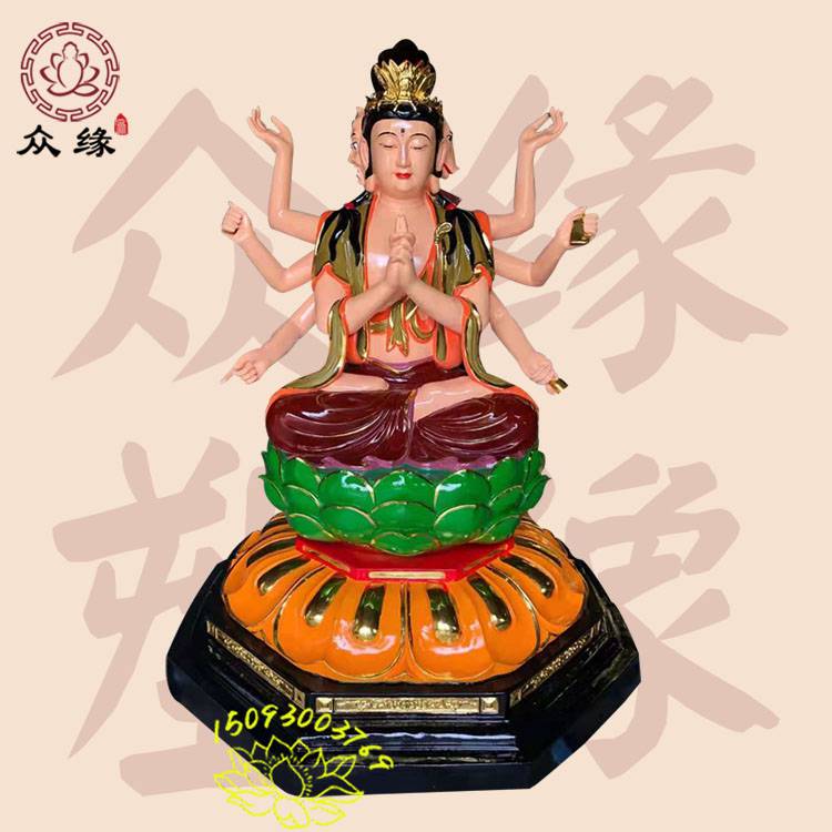供应斗姆元君斗母娘娘神像 贴金彩绘1.9米斗姥雕像 规格可定做