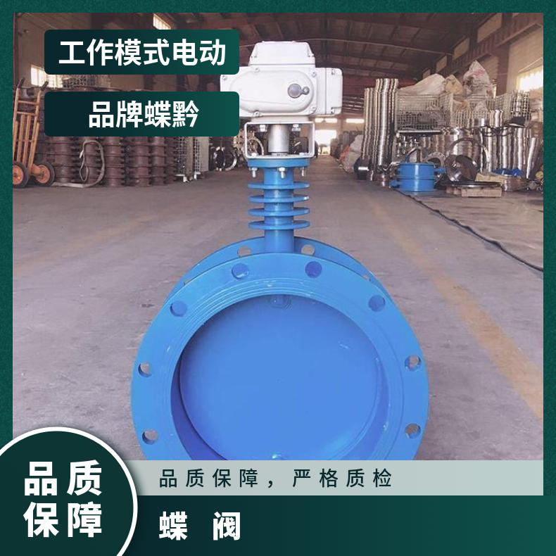 蝶黔D941X-16 DN300水用法兰式电动衬胶蝶阀