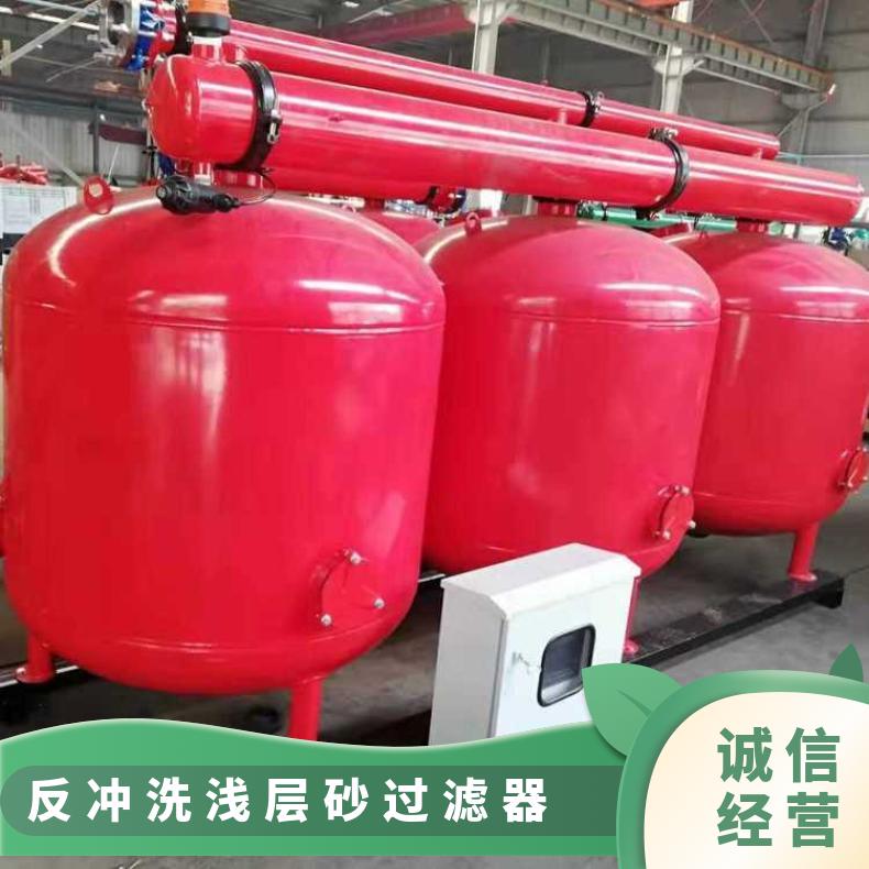 反冲洗浅层过滤器尺寸 循环水旁滤装置安装图纸 冷却塔砂滤器 励进