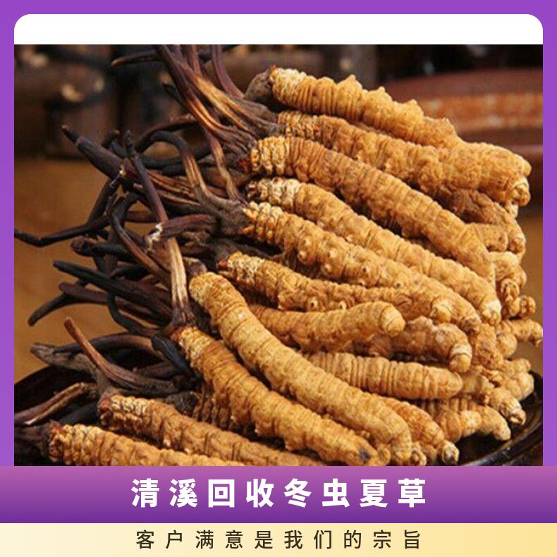 清溪回收冬虫夏草 长期上门收购茅台酒洋酒红酒虫草燕窝海参