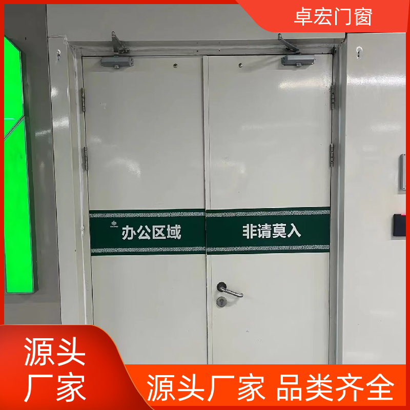卓宏门窗公共场所防火双开门隔热阻燃消防通道门源头厂家