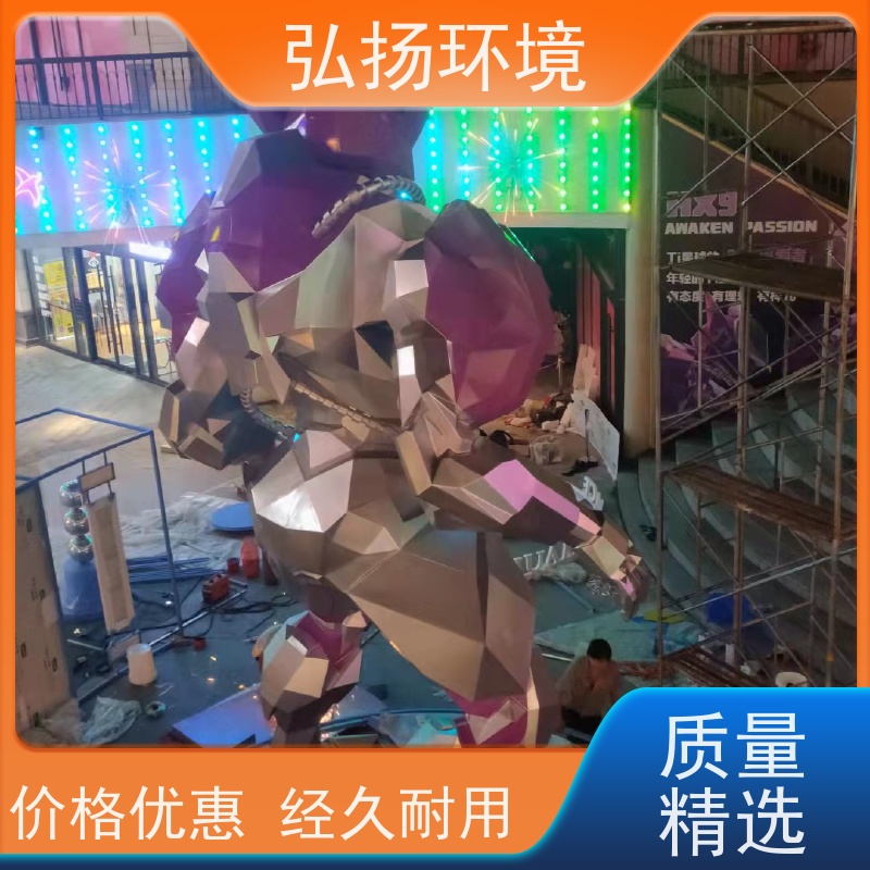 弘扬环境艺术 可接急单 玻璃钢兔子卡通雕塑 大型户外摆件