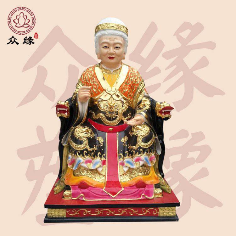 贴金民俗人物塑像 玻璃钢黑老太神像 东北地仙极彩古彩雕像