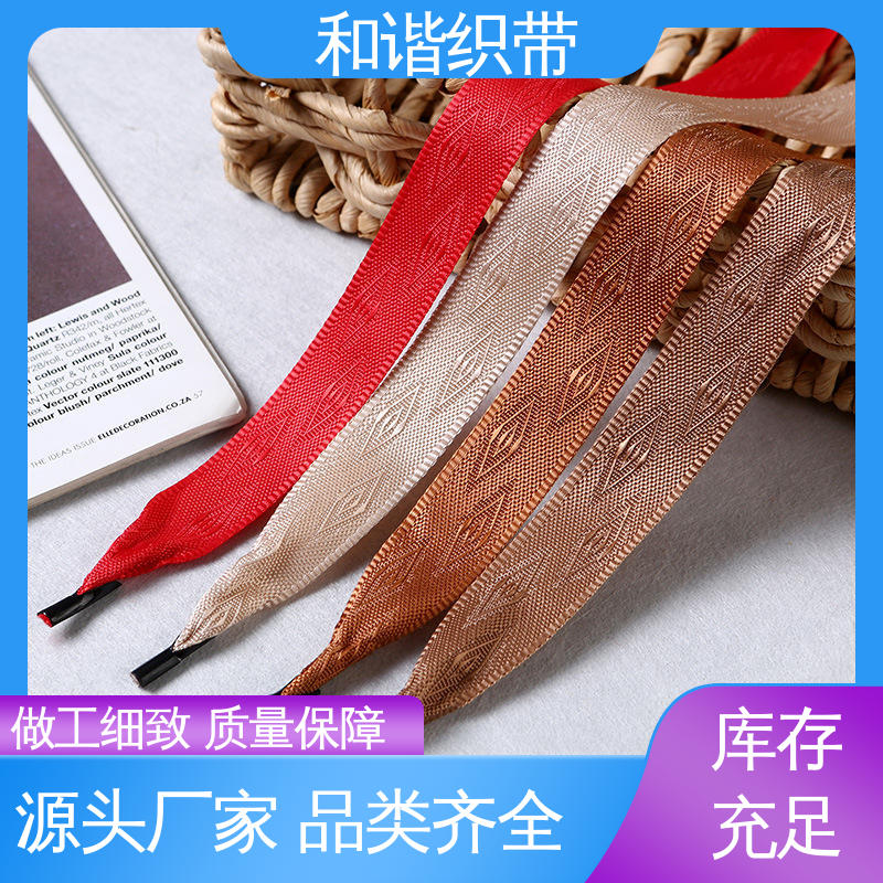 和谐彩色涤纶仿尼龙带 色彩鲜明形态美观织带定制