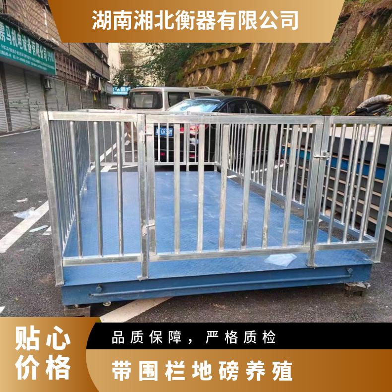 3吨1*2米活畜秤3秒锁定 带围栏地磅养殖 高精度畜牧业电子秤
