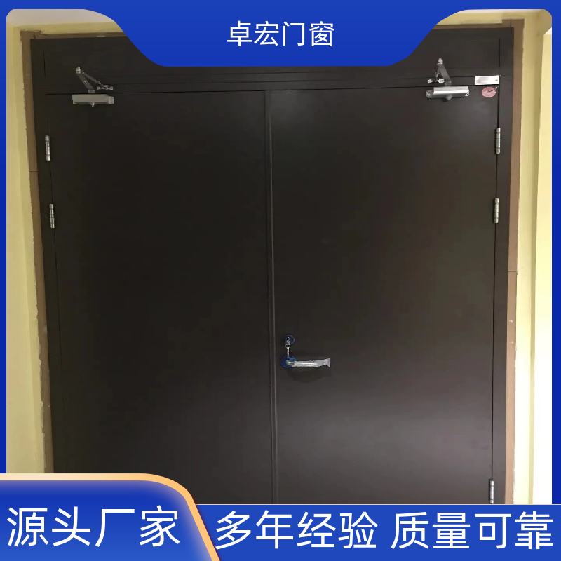 卓宏门窗安全工程木质防火门隔音降噪按需定制厂家供应