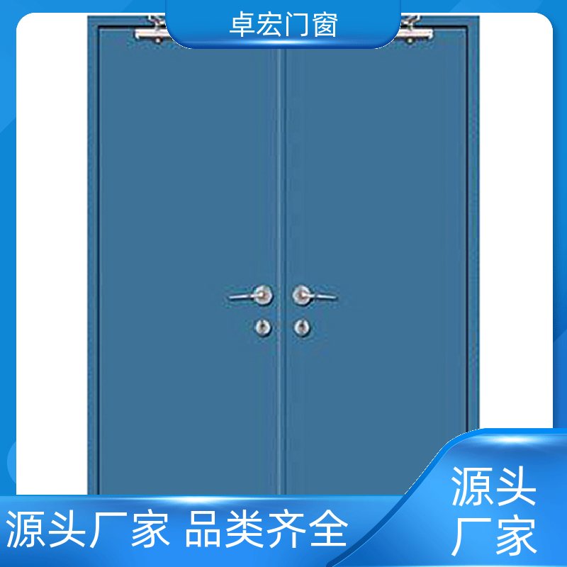 卓宏门窗安全工程丙级木质防火门隔热阻燃按需定制源头厂家