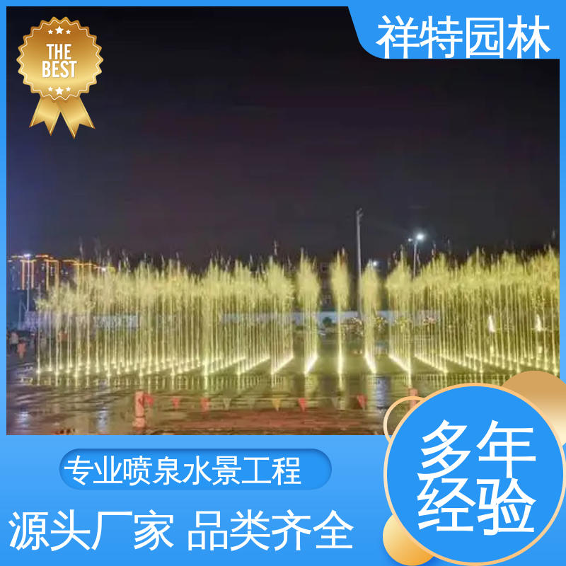 祥特 大型广场水幕景观 多年经验 湖排音乐喷泉 不易磨损
