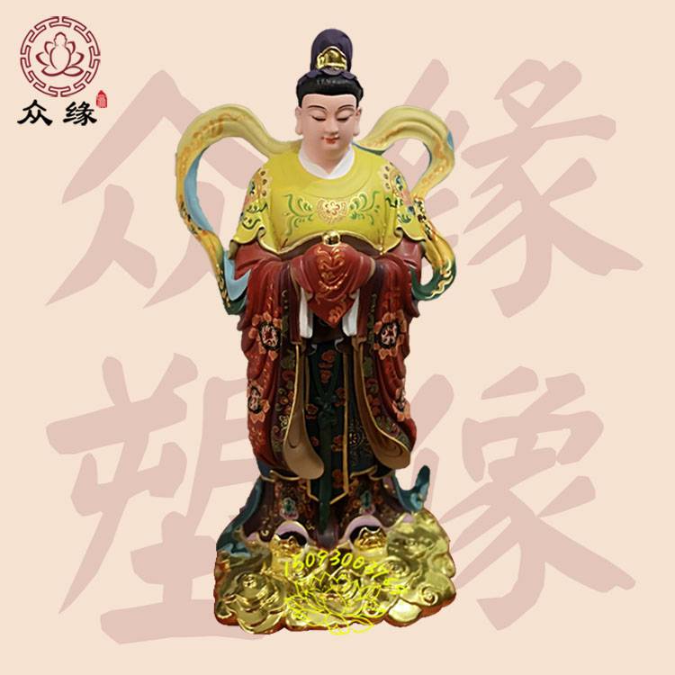 二十诸天树脂神像 木雕24诸天菩萨彩像 散脂大将铜雕神像摆件