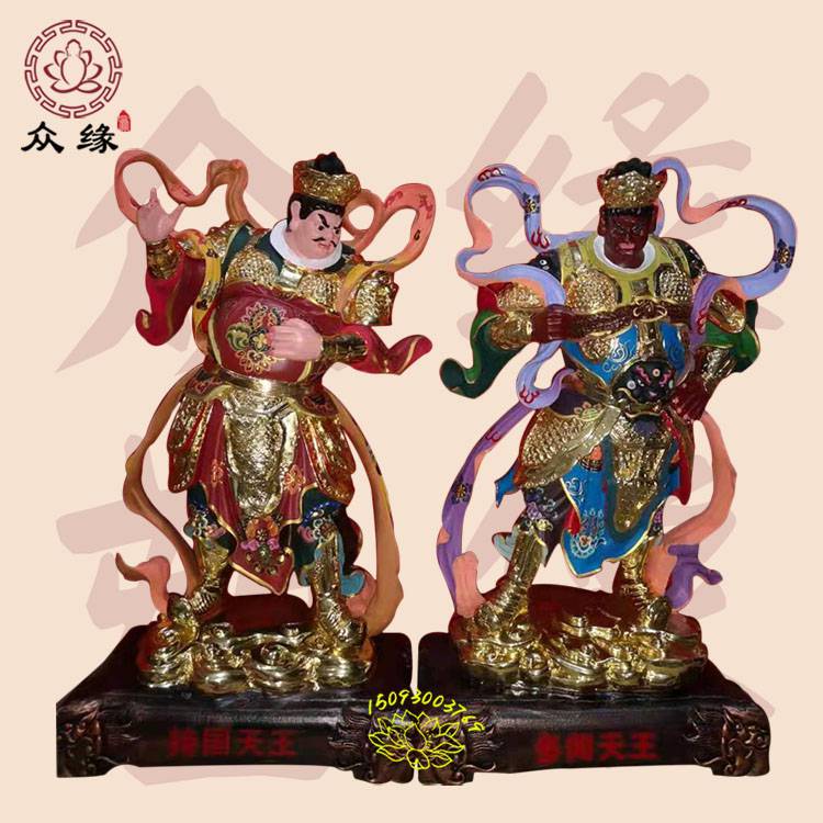 寺庙护法神供奉 二十四诸天佛像 大雄宝殿三大佛祖 月神大型神像雕刻