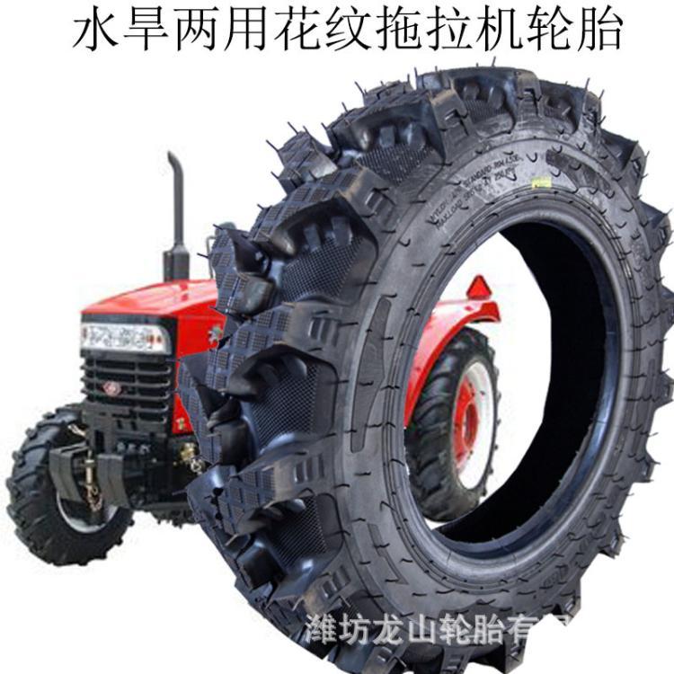 600/6.00-12农用手扶拖拉机轮胎人字花纹水旱两用加高花纹耐磨胎