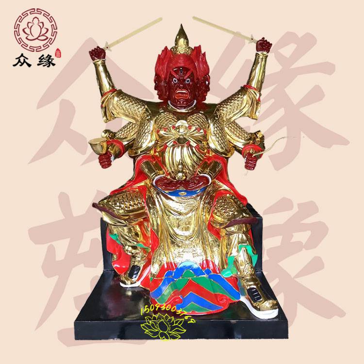 树脂玻璃钢火神公 彩绘火德星君神像 火神娘娘 灶神雕塑厂
