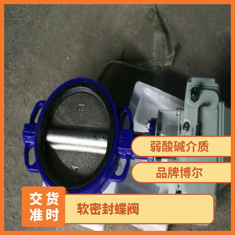 D371X蜗轮传动软密封蝶阀 对夹 博尔 水 铸钢 否 手动 蝶式