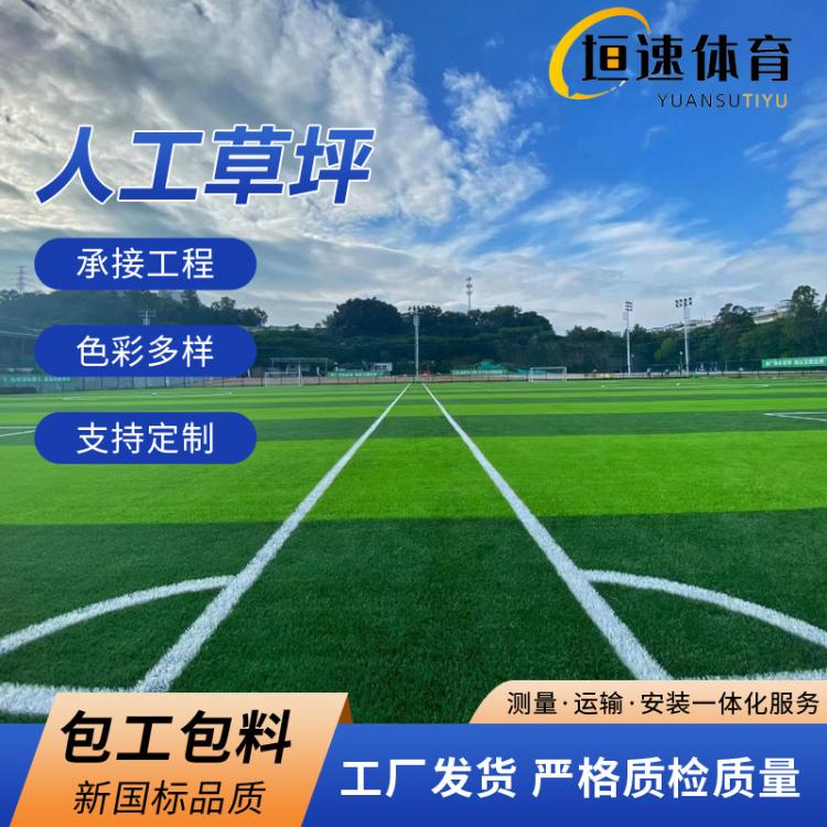 人工足球场草坪出售人造草足球场建造免填充人造草足球场草坪安装