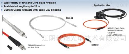 Thorlabs阶跃折射率多模光纤跳线：SMA-SMA