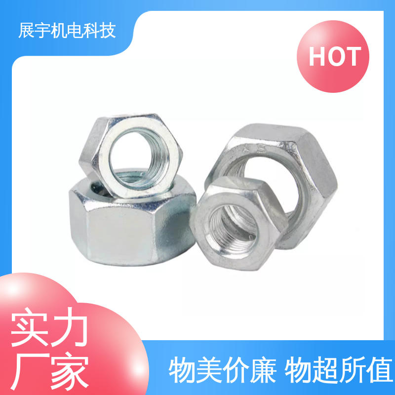 展宇 六角螺母定制 安装简便 受力均匀 抗氧化 弹性大