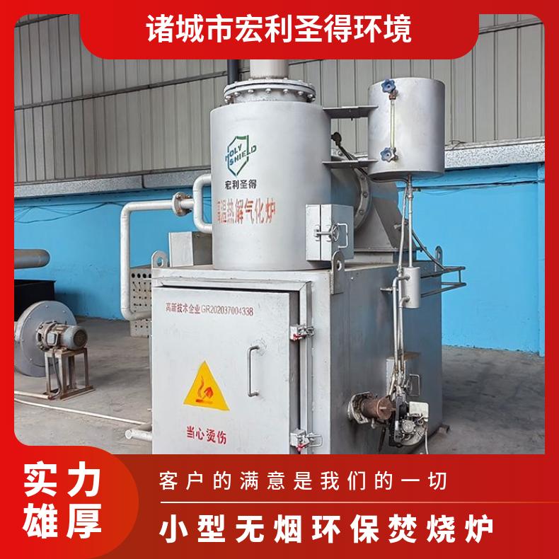 宏利圣得固废垃圾处理设备HLPG型小型焚烧炉环保设备厂烟气符合