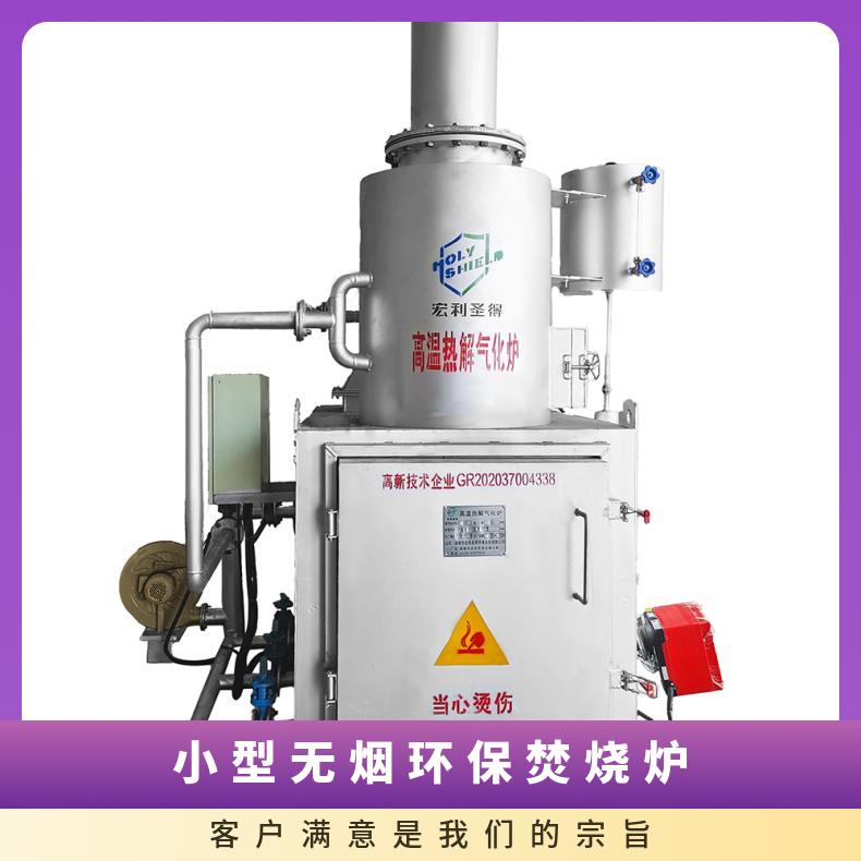 宏利圣得固废垃圾处理设备HLPG型无烟焚烧炉协助查看场地设计方案