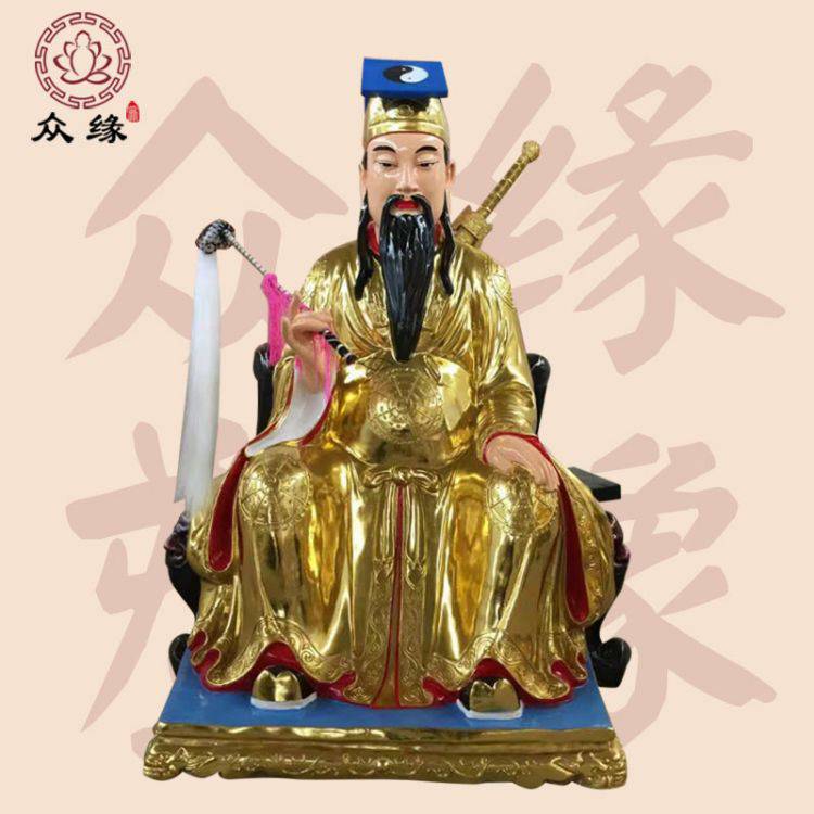 树脂佛像彩绘 1.08米站八仙神像 蓝采和 吕洞宾 家居神像摆件