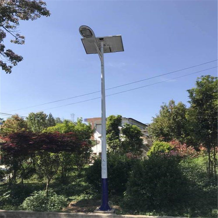 路氏照明 太阳能路灯厂家 新农村6米A字臂海螺臂LED锂电灯头 小区