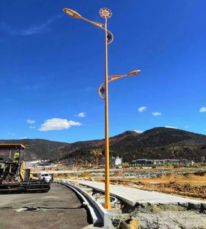 厂家供应新农村道路改造 6米太阳能路灯 线杆款LED户外防水灯具